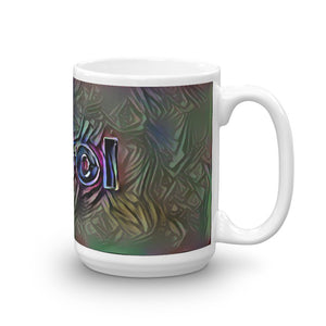 Carol Mug Dark Rainbow 15oz left view