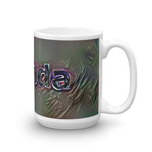 Glenda Mug Dark Rainbow 15oz left view
