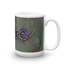 Load image into Gallery viewer, Claire Mug Dark Rainbow 15oz left view