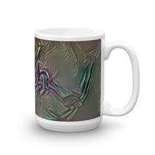 Load image into Gallery viewer, Linh Mug Dark Rainbow 15oz left view