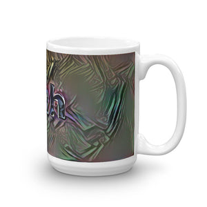 Linh Mug Dark Rainbow 15oz left view