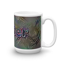 Load image into Gallery viewer, Esther Mug Dark Rainbow 15oz left view