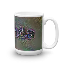 Load image into Gallery viewer, Miranda Mug Dark Rainbow 15oz left view