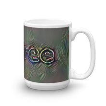 Load image into Gallery viewer, Desiree Mug Dark Rainbow 15oz left view